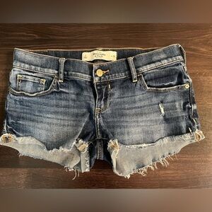 Y2K Abercrombie & Fitch Cutoff Denim Jean Shorts Indigo
